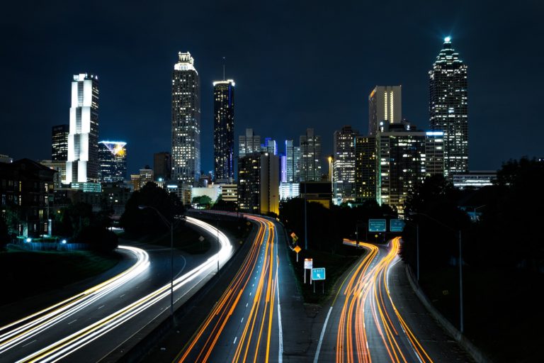 city traffic at night